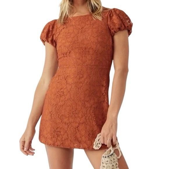 NWOT Free People Hailee Lace Mini Dress Size L - Picture 2 of 9